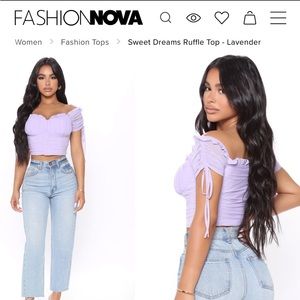 Fashion nova Lavender crop top